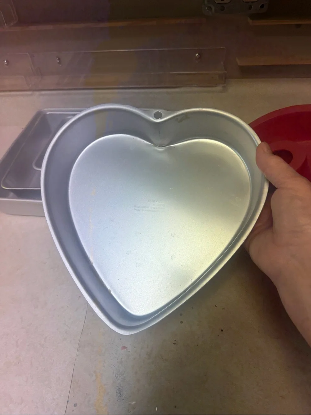 Heart-Shaped Baking Pan - Silver